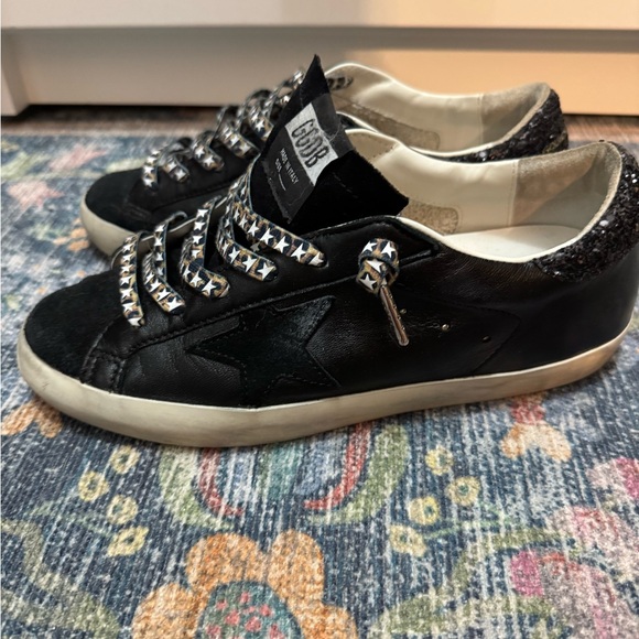 Golden Goose Black Sneakers with Glitter Accents - Picture 4 of 8
